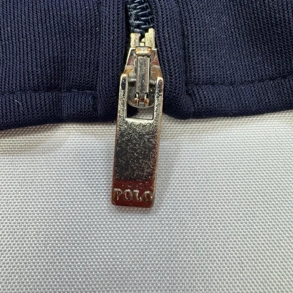 Polo Ralph Lauren Mens XXL Full Zip Blue White Track Jacket Pony Preppy - Picture 9 of 13
